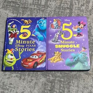 2 Disney 5-Minute Stories Book Set - Snuggle and Disney Pixar stories